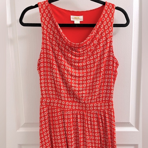 {NOT FOR SALE} Anthropologie Maeve Brianne Floral Jersey Midi Dress Size S - Picture 6 of 13